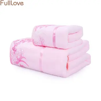 

2PCS Microfiber Towel Set 2018 Lace Bow Face Towel Flower Embroidered Beach Bath Towels for Adults Soft White Hotel Towels