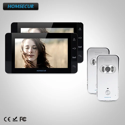 

HOMSECUR 7" Wired Video Door Entry Phone Call System with LCD Color Screen TC021-S + TM703-B