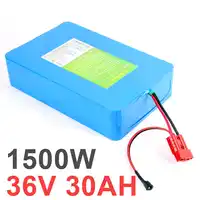US EU no tax 36v 30Ah 1500w Lithium Battery Pack with Built in 60A BMS Electric Bicycle Battery 36v Free Shipping