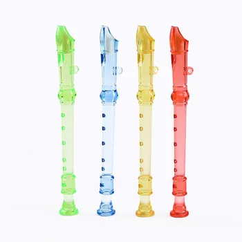 

Candy Color Clear Flute Toys Kindergarten Early Learning Indtrument Children Noise Maker Halloween Party Supplies