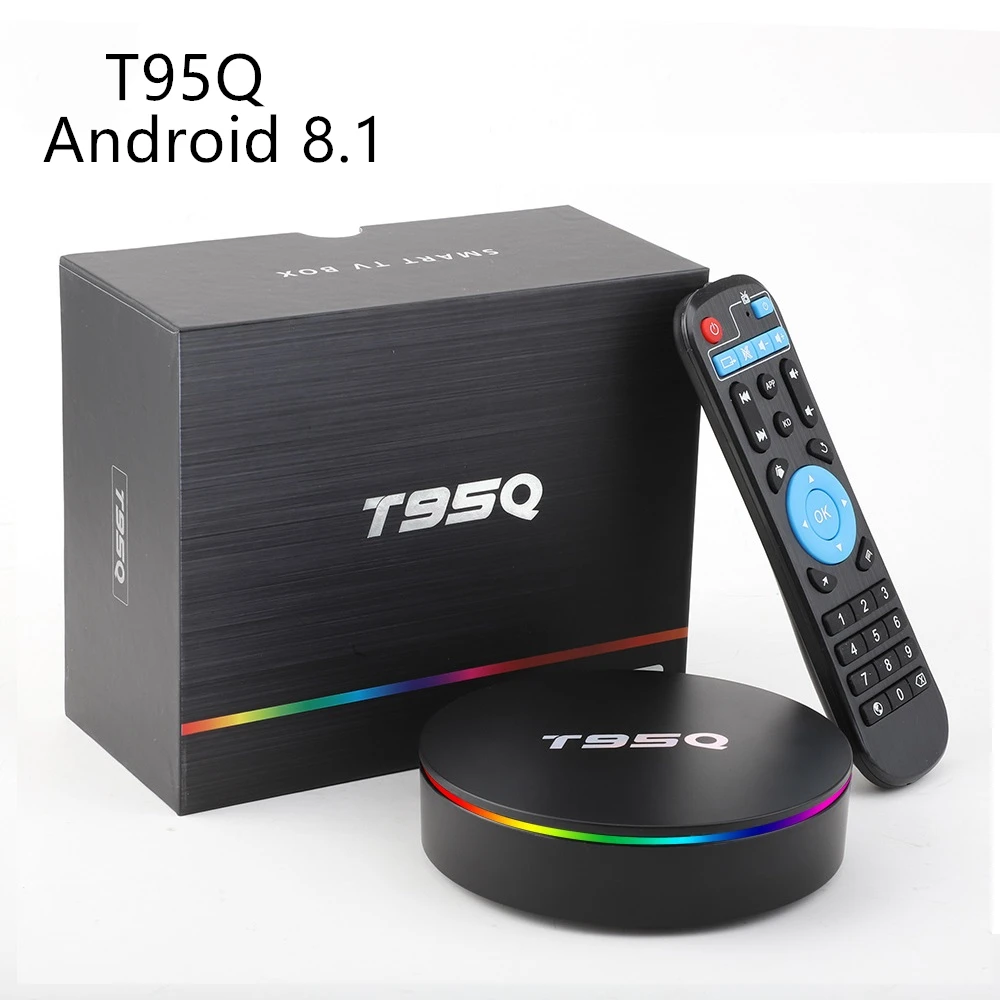 Android 8.1 Tv Box T95Q 4GB 32GB 64GB Amlogic S905X2 Quad-Core 2.4&amp5.8G Wifi BT4.1 1000M 4K Media Player Smart tv box | Электроника