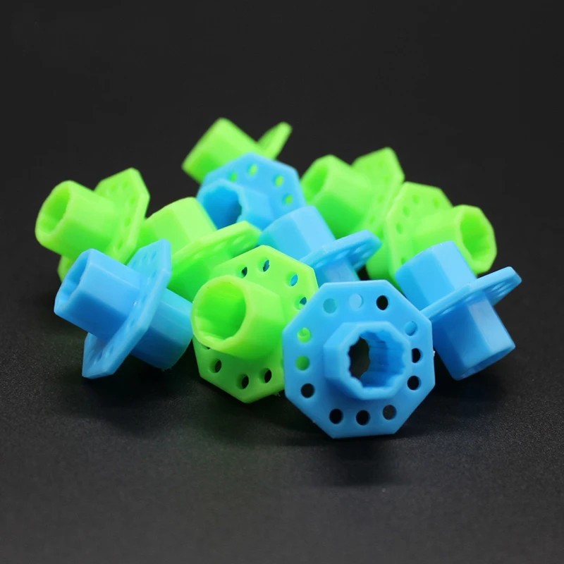 

20PCS Octagonal Plastic Column Model Shafts Mounting Post with M2 Screws Hole for DIY Technology Toys Connecting Accessories