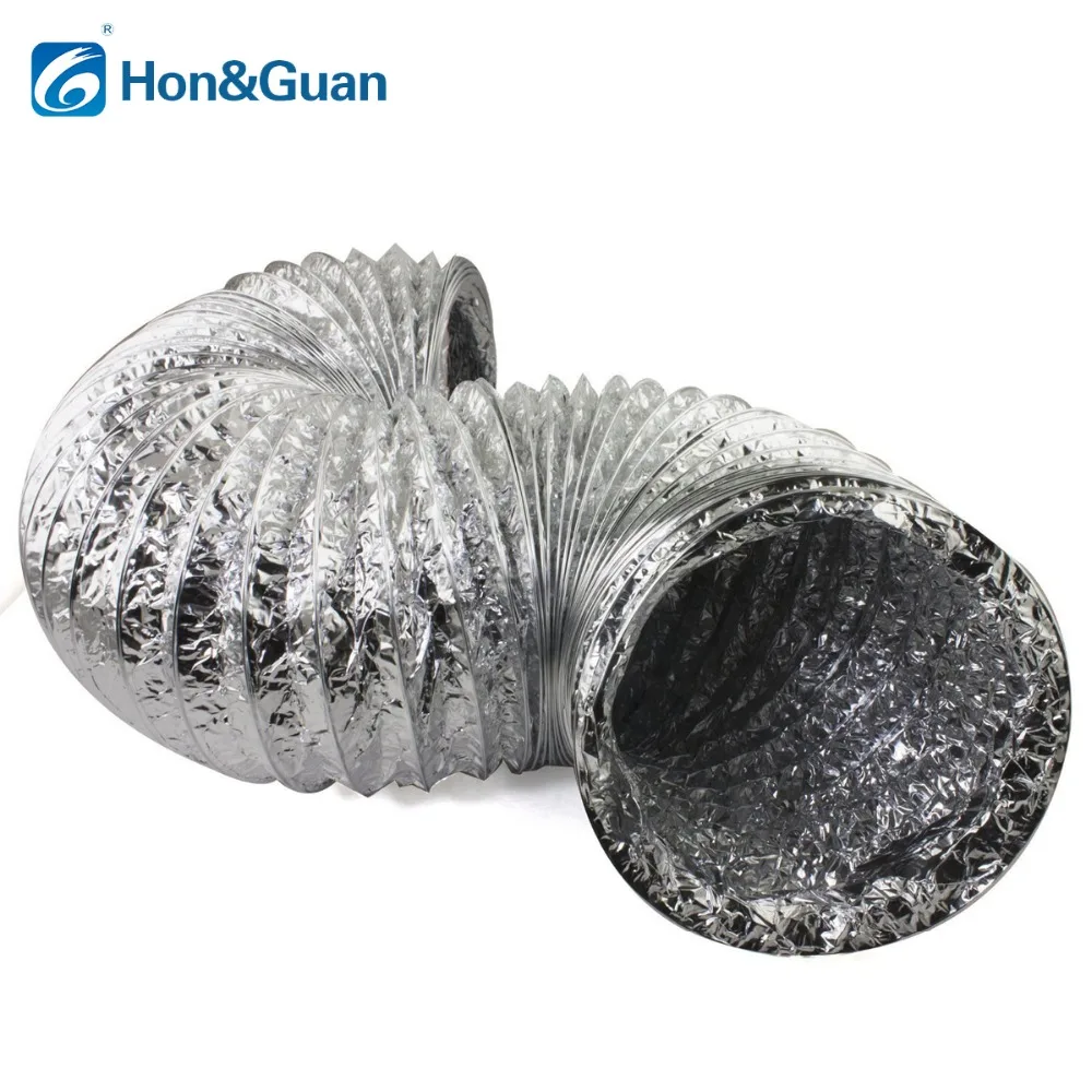 4/6 Inch Double Aluminum Foil Hose Ventilation Telescopic Flexible Tube Exhaust Pipe Fan Ducting Duct Kitchen Hood Accessory 10m 4/6 Inch Double Aluminum Foil Hose Ventilation Telescopic Flexible Tube Exhaust Pipe Fan Ducting Duct Kitchen Hood Accessory 10m