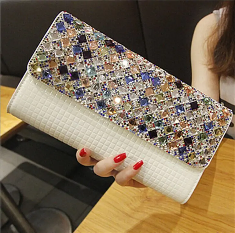 

2016 new summer dinner ladies purse diamond hand bag shoulder diagonal cross chain shoulder bags