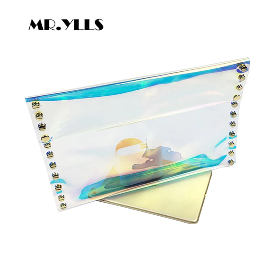 

2018 New Women Clutches Laser Dazzle Colour Woman Handbags Fivet Transparent Jelly Women Bags Girl Cartoon Embrague Lady Bolsa