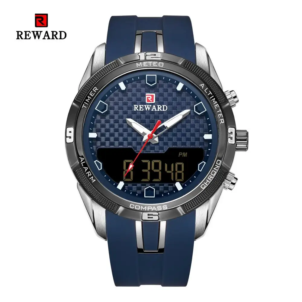 

REWARD Military Sport Fashion Men Watch Top Quality Luxury Quartz Watches Clock Silicon Band Watch JD-RD63095M