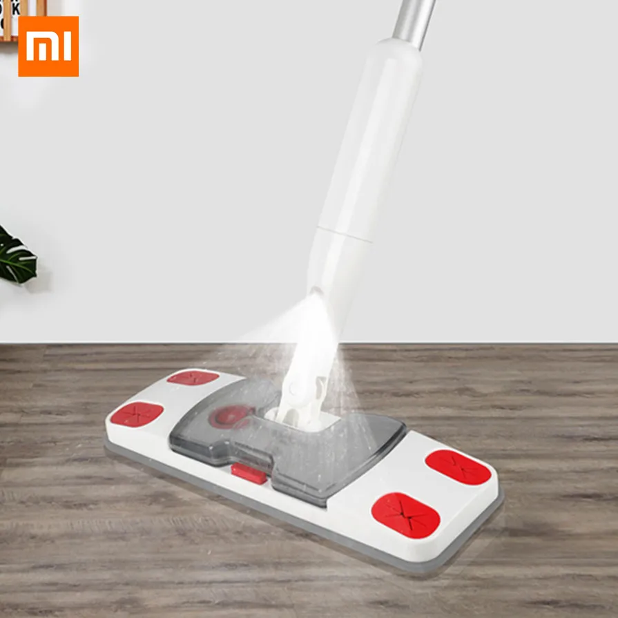 Mijia YIJIE 2 в 1 водный спрей напольная Швабра 360 ° универсальные вращающиеся
