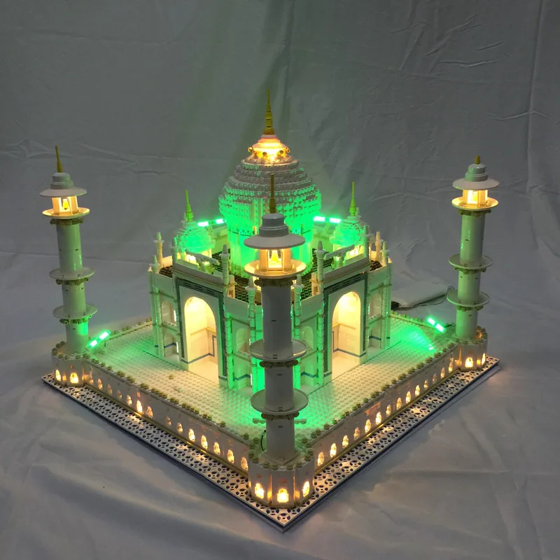 

LED Light Kit (only light included) for lego 10189/10256 and 17001/17008 The taj mahal Model ( the blocks building not included)