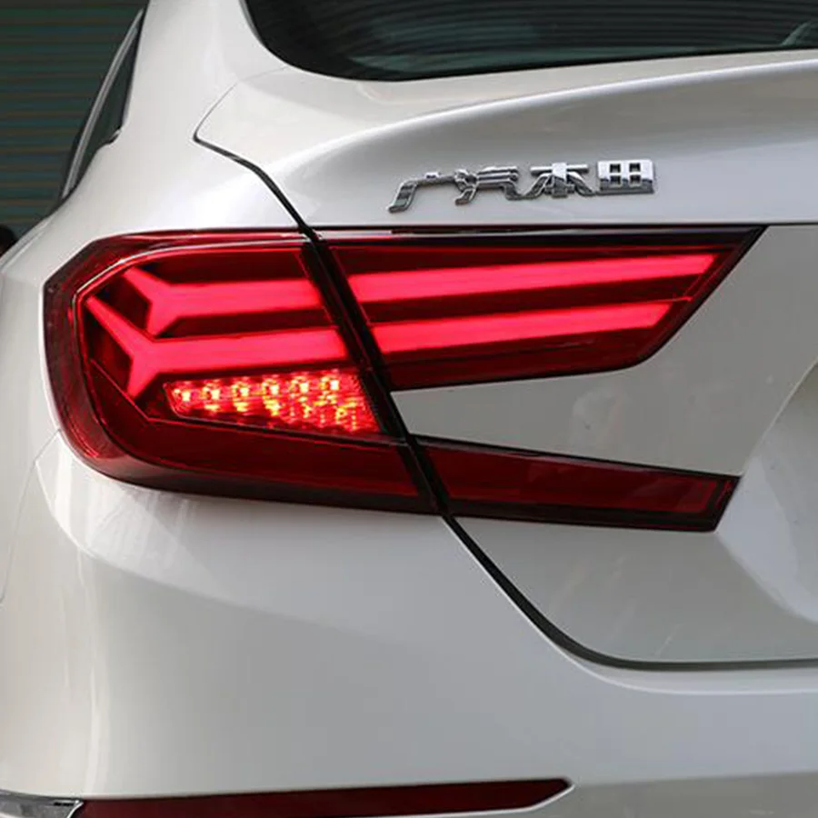 Online Lámpara trasera LED de estilo de coche para Honda Accord luces traseras 2018 2019 para Accord luz trasera DRL + Turn señal + freno + luz LED inversa