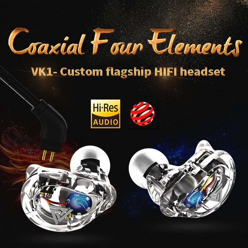 VK1 4DD наушники вкладыши HIFI DJ Бег Спорт удобные ушные гарнитура ZS10 ZS6 Fone De Ouvido