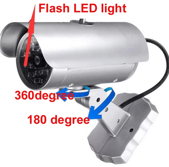 Beste Zilver kleur outdoor waterdichte imitatie CCTV Camera, nep camera w LED knippert Simulatie Camera dummy camera
