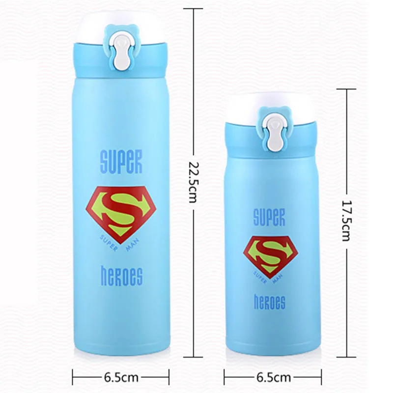 Термос кружка из нержавеющей стали Super Heroes 350 мл 500 вакуумная фляжка для