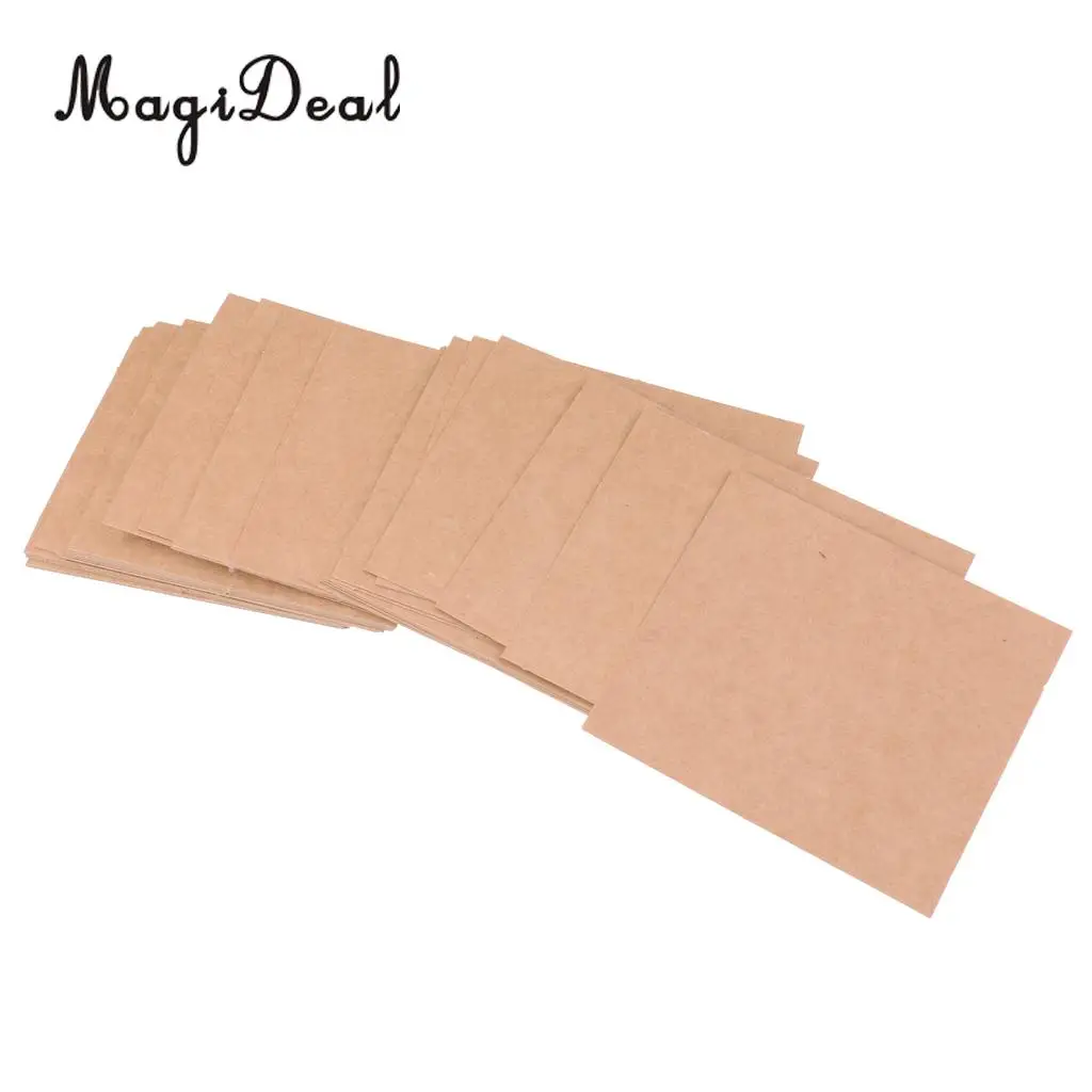 MagiDeal Delicate 50x Kraft Paper Blank Place Name Card Rustic Wedding Table Card Twine Bow