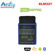 Free Shipping MINI font b elm327 b font V 2 1 Bluetooth OBD Scan ELM 327