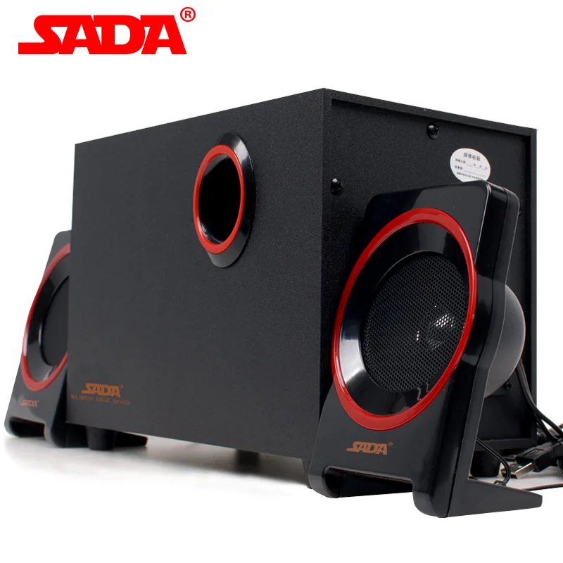 

SADA SL-8018 Multimedia PC Wooden Speaker USB 2.1 Smart Phone Portable Surround Subwoofer Computer Speakers for Notebook Laptop
