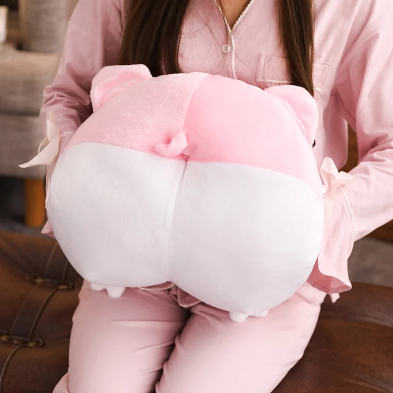 40*40 cm Soft Pig Bottom Hand Warmer Plush Toy  Stuffed Animal Hand Warmer Sofa Cushion For Children
