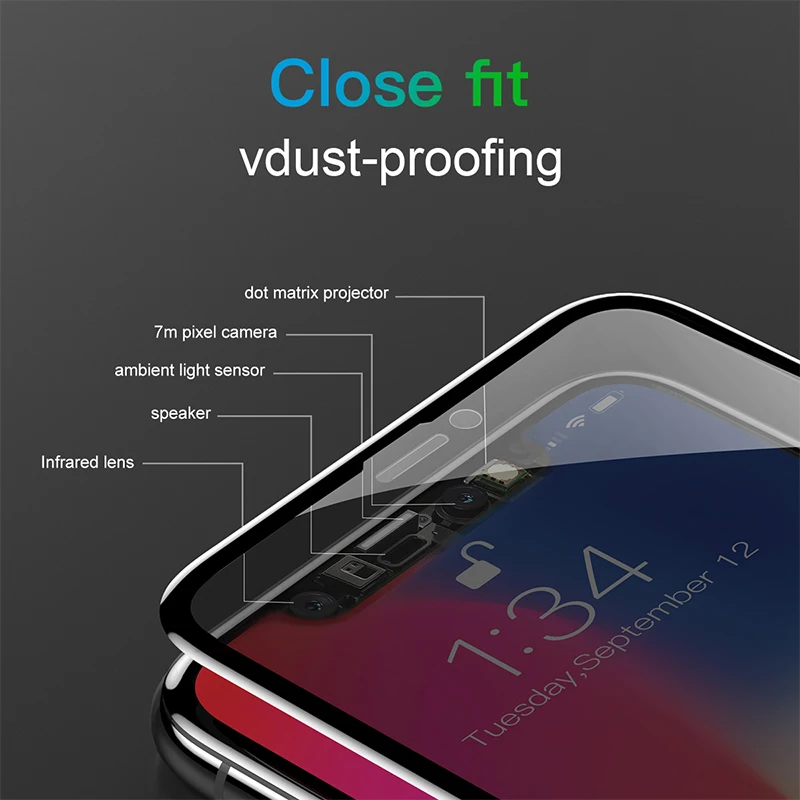Baseus Защитная пленка для экрана, защита для iPhone X 10 3D полное покрытие анти шпионское закаленное стекло защитное стекло для iPhone X