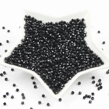 

Wholesale Black 100pcs 4mm double Bicone Austria Crystal charm Glass Loose Spacer Beads for Jewelry Making DIY accessories