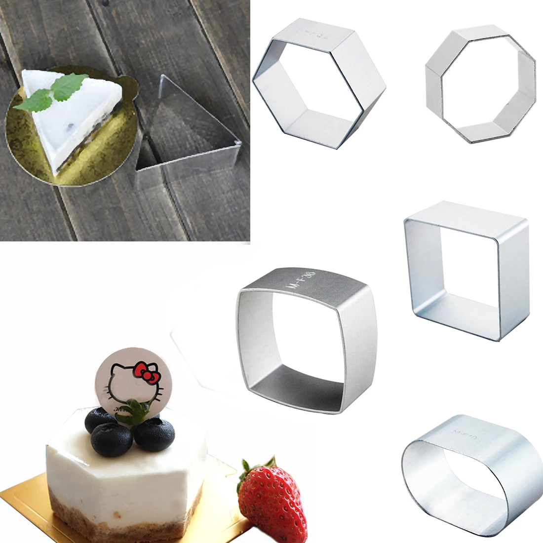 

Specialized Metal Cake Cookie Bakeware Mould Fondant Cookie Cutters Biscuit Mold Kitchen Triangle