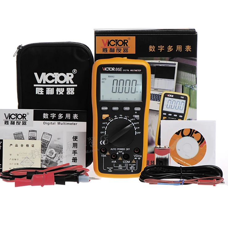 

VICTOR VC86E 4 1/2 Digit Precision multimeter / frequency / capacitance / temperature with USB
