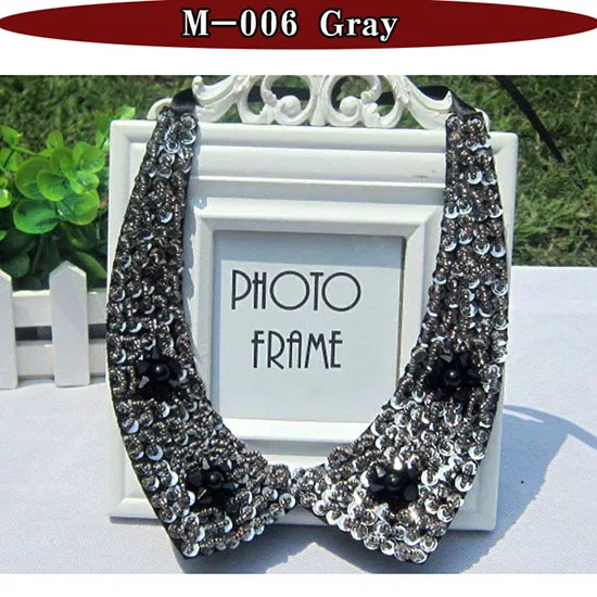 Women Beads Jewelry Necklaces Fashion Boutique Temperament Necklace chiffon beaded sequined equined collar pendent collier femme Women Jewelry