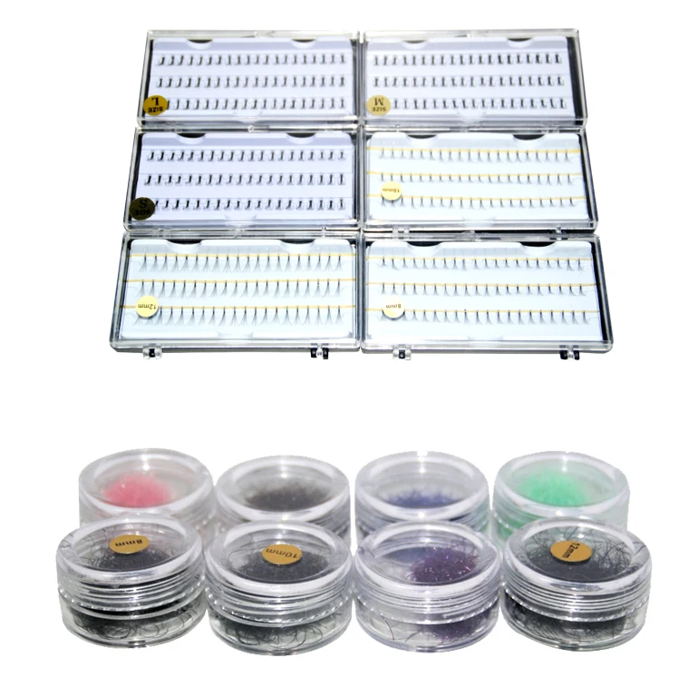 Case para Ferramentas de Beleza Camadas Duplas Enxertia Cílios Extension Kit Conjunto Completo Maquiagem Enxerto 7 Cheap Aplicador de sombra