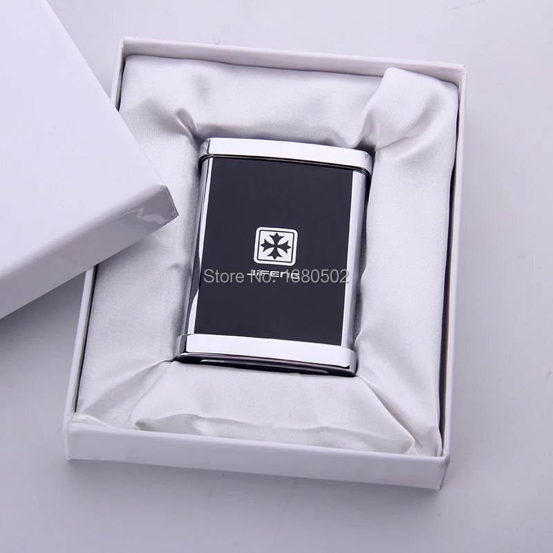 Модная высококачественная черная металлическая карманная переносная сигарета, пепельницы с крышками, с подарочной коробкой Cinzeiro