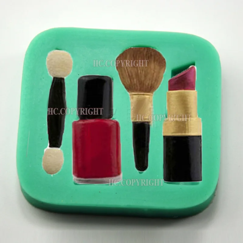 4 Holes Cake Silicone Mold Makeup Ladies Cosmetic Lipstick Baking
