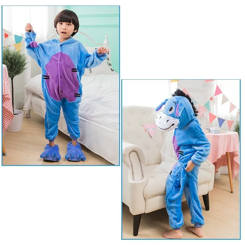 Кигуруми,, пижамы для детей, Мультяшные пижамы с единорогом, костюм единорога, Детские пижамные комплекты для мальчиков и девочек - Цвет: hema
