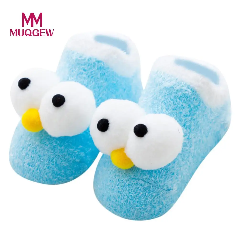 

1 Pairs 2018 new clothing Cartoon Fluffy Long Eyes Newborn Baby Girls Boys Anti-Slip Socks Slipper Shoes Boots kids clothes #WS