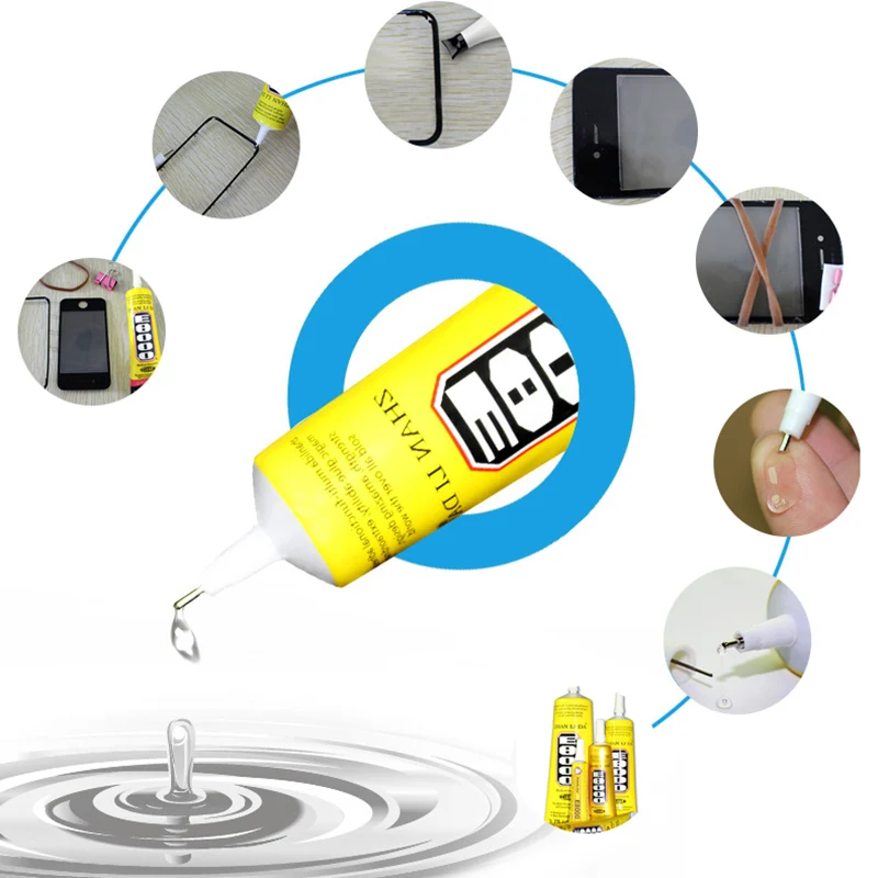 

25ml E8000 Super Glue Strong Epoxy ResinFor Leather Wood Rhinestone Phone Screen Repair Crystals Liquid MultiPurpose Adhesive