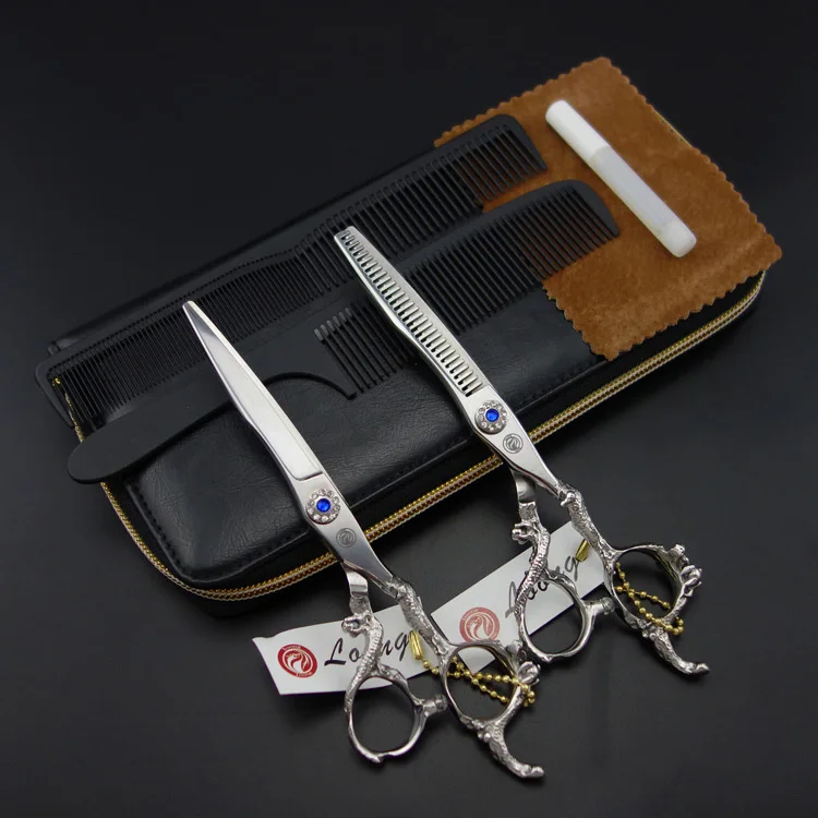 

6 inch Dragon Professional Hair scissors set,Cutting scissors & Thinning scissors,dragon handle,dragon shears,