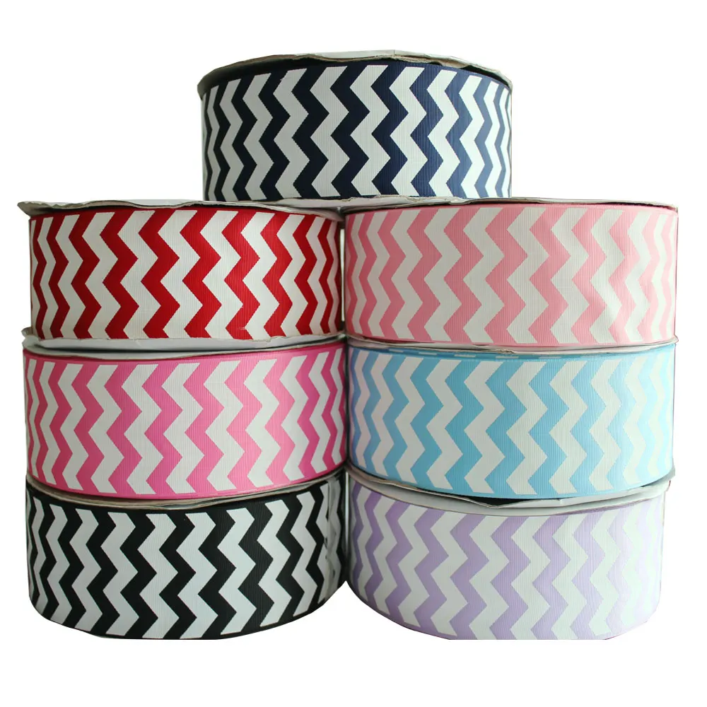 57mm 10 yards printed grosgrain ribbon chevron grosgrain ribbons printed ribbonin Ribbons from