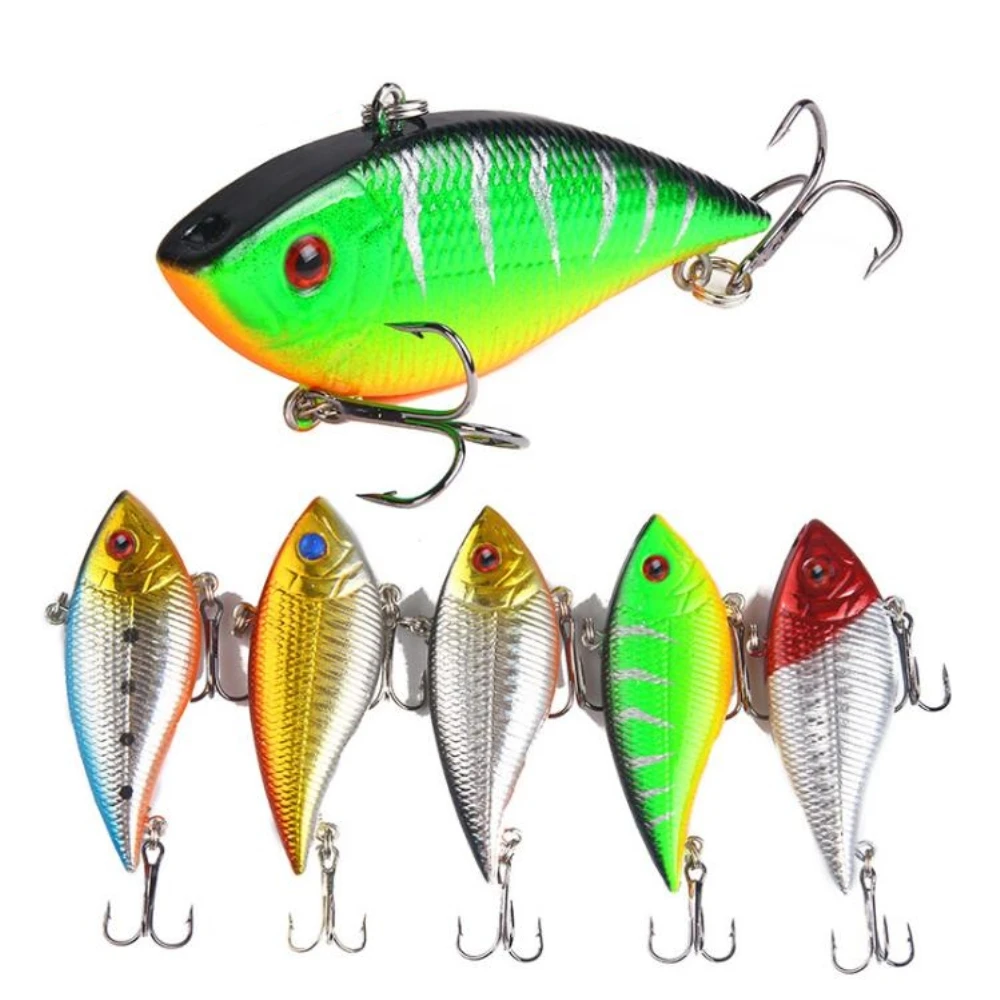 1pcs/lot Winter Fishing VIB Fishing Lure 7cm 11.4g Crankabait 3D eyes 5