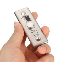 10 шт. маленький алюминиевый сплав Кнопка доступа к двери Аварийная сигнализация Кнопка автоматического восстановления тревожная сигнализация релиз