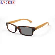 Фотохромные солнцезащитные очки для близорукости бамбуковые деревянные зернистые ножки мужские близорукие очки с заклепками женские близорукие очки-1~-6 L3