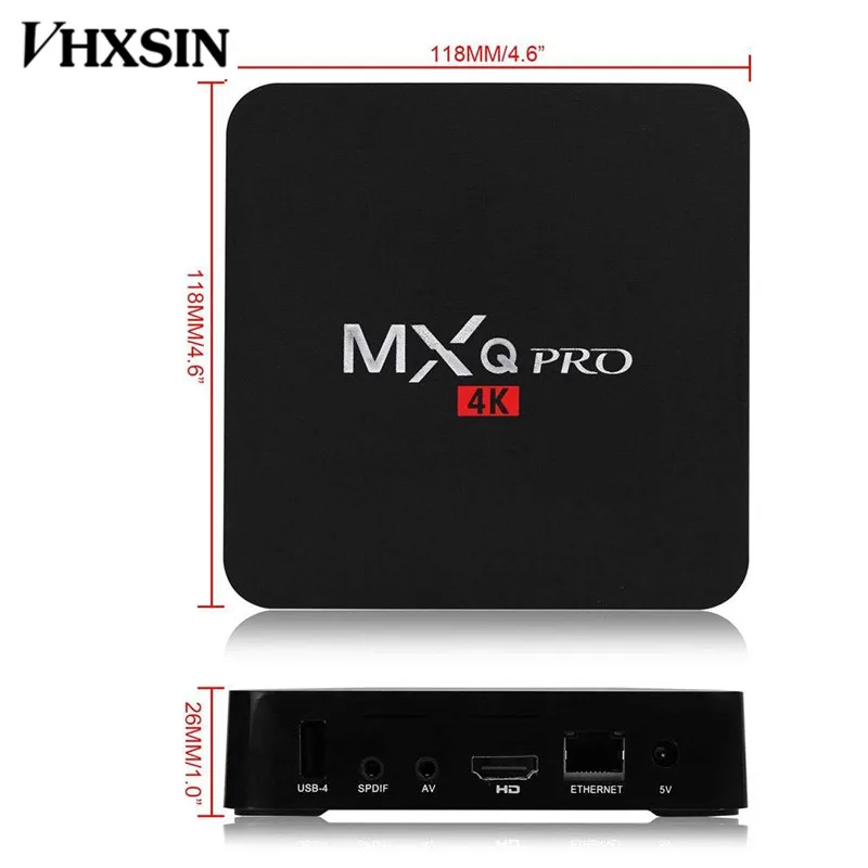 VHXSIN 10 шт. телеприставки hd плеер MXQ PRO 1 + 8 г Android 7 tv Box WI FI Rockchip rk3229 Quad Core|ТВ-приставки и
