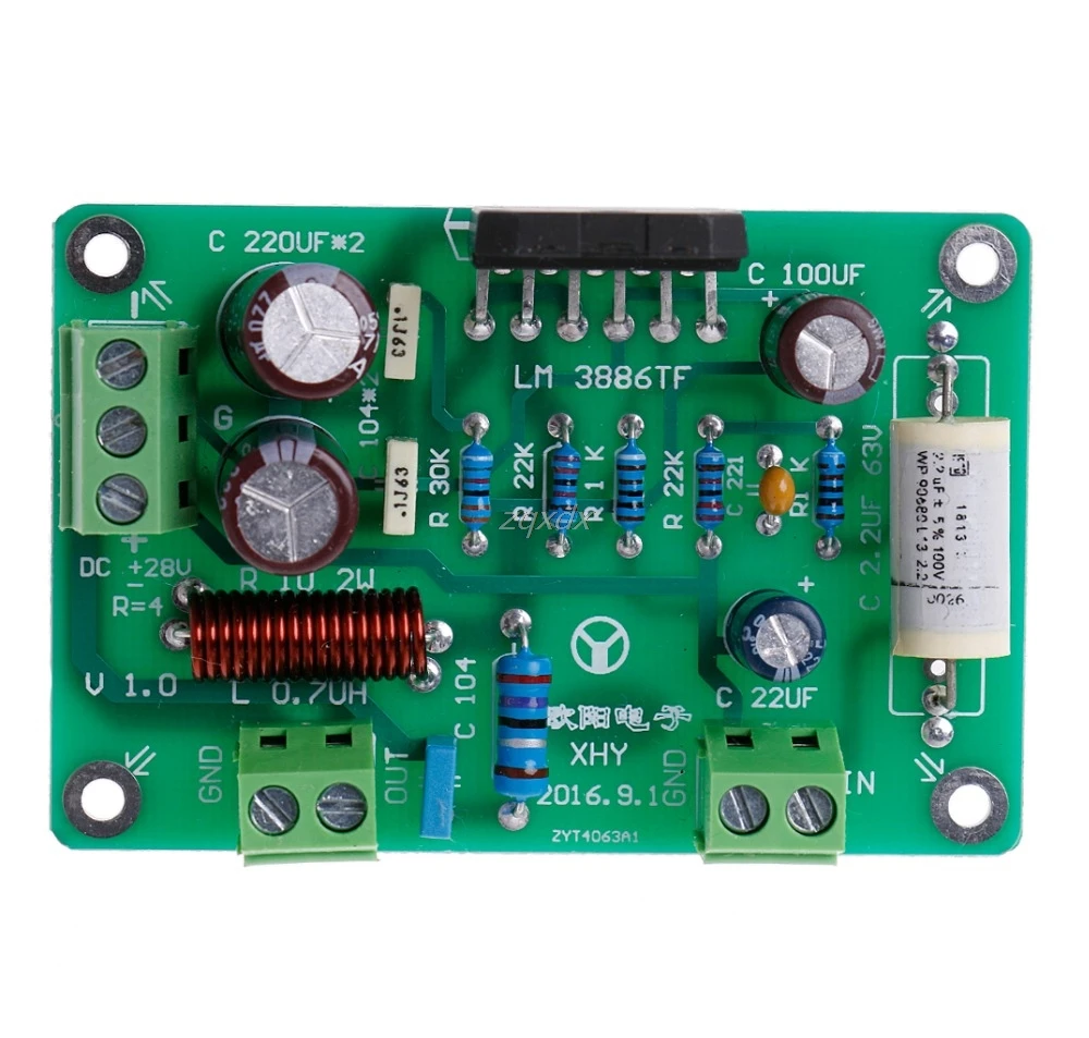 

LM3886TF HiFi Mono 68W 4 Ohm Audio Power Amplifier Board AMP 50W/38W 8 Ohm Assembled Z10 Drop ship