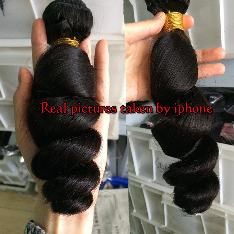 SATAI Brazilian Loose Wave 3 Bundles With Closure 100% Human Hair Bundles With Closure N atural Color Non-remy Hair Extensions SATAI Brazilian Loose Wave 3 Bundles With Closure 100% Human Hair Bundles With Closure N atural Color Non-remy Hair Extensions