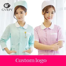 Korean Version Of Nurse Uniform Woman Doctor White Coat Long Sleeve Pharmacy Beauty Salon Dental Clinic Work Medical Uniforms