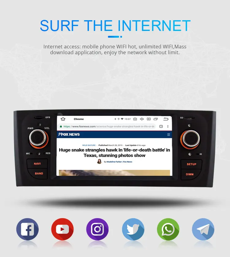 Flash Deal LJHANG 1 Din Android 9.0 Car Radio For Fiat Linea Grande Punto 2007-2012 GPS Navi WIFI Multimedia Player no DVD Autoaudio Stereo 9