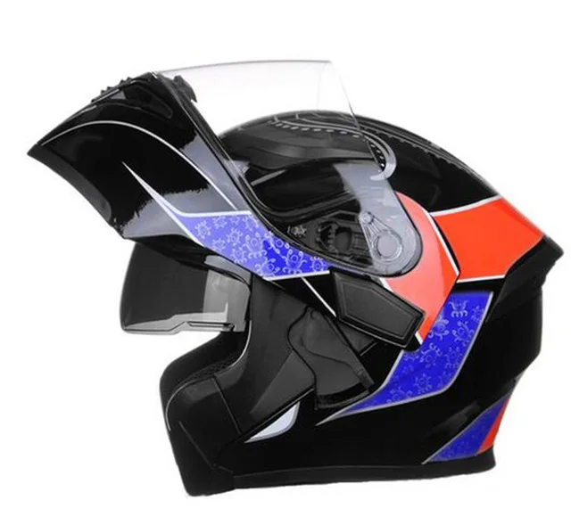 Мотоцикл Jiekai шлем для мужчин Мото шлем с солнцезащитным козырьком внутри мото оснастить мужчин t двойной объектив гоночные Cascos шлемы DOT - Цвет: Серый
