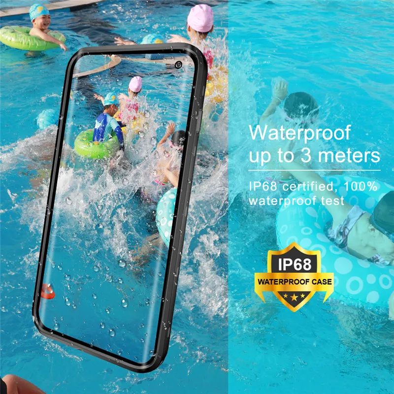 

IP68 3meter Underwater Diving Swimming Surfing Original Redpepper Clear Back Capa Waterproof Case for Samsung Galaxy S10 S10Plus