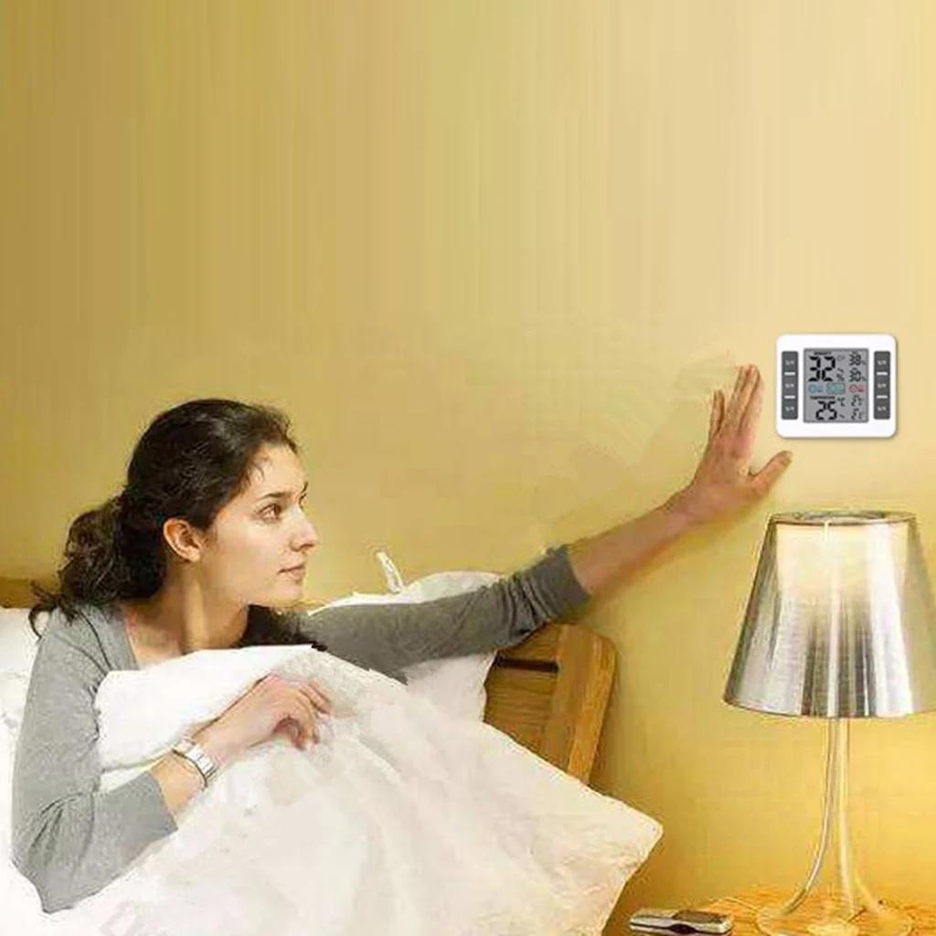 Digital Hygrometer Indoor Thermometer Wireless Temperature and Humidity Monitor Battery Operated