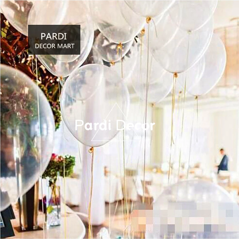 

2018 NEW Party Favor 10/12inch Round Transparent balloon birthday party wedding balloon Home Outdoor Decorations