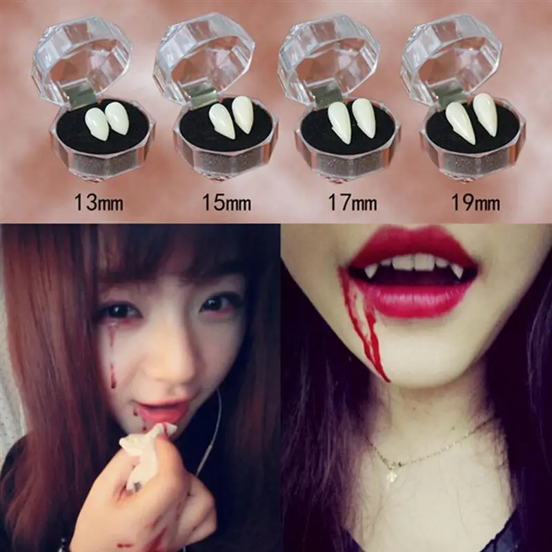bestoyard halloween sexy vampire teeth horror scary teeth vampire fangs wolf dentures for cosplay party decoration