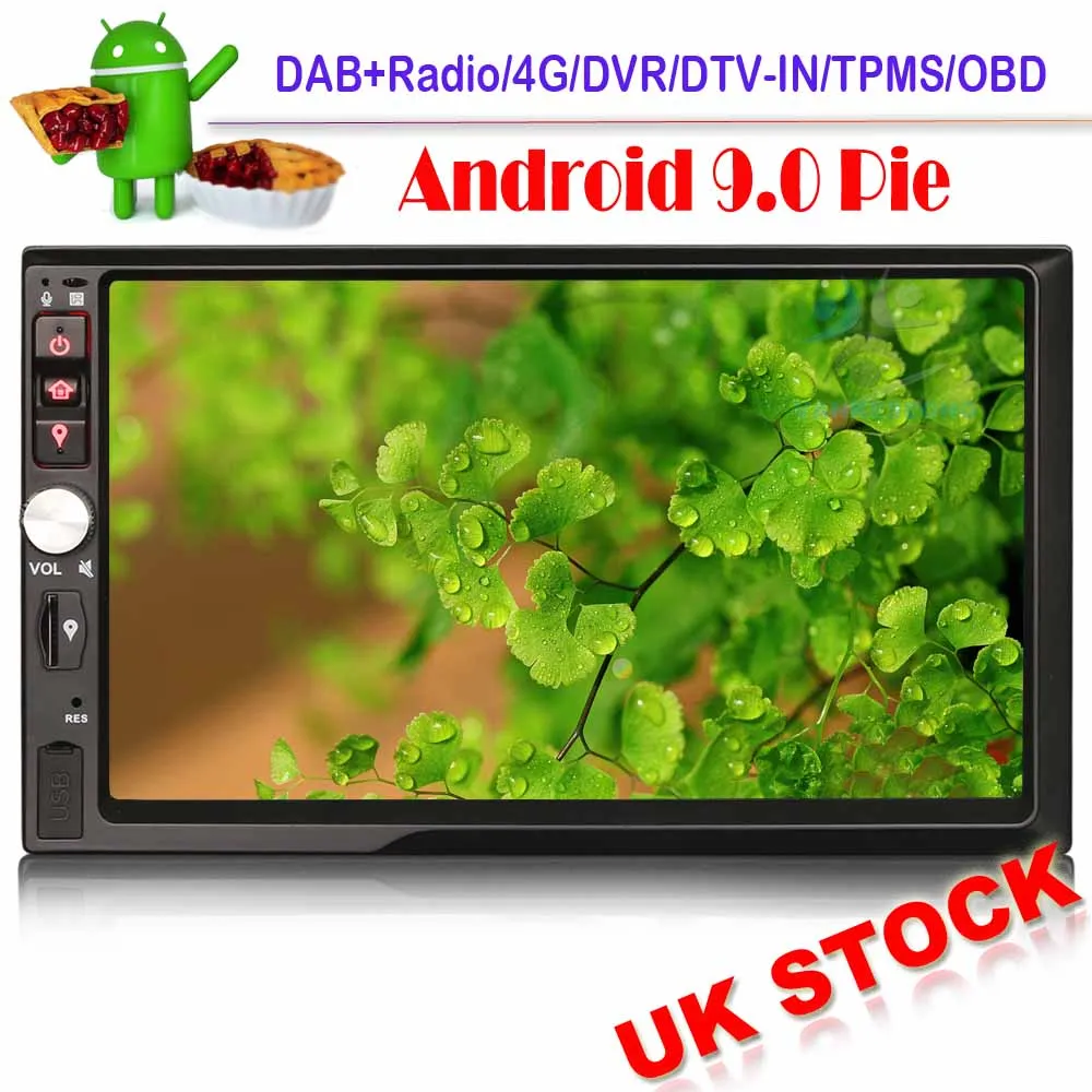 Автомагнитола на Android 9 0 с GPS спутниковой навигацией Bluetooth 4G TPMS Wi Fi DVB OBD SWC