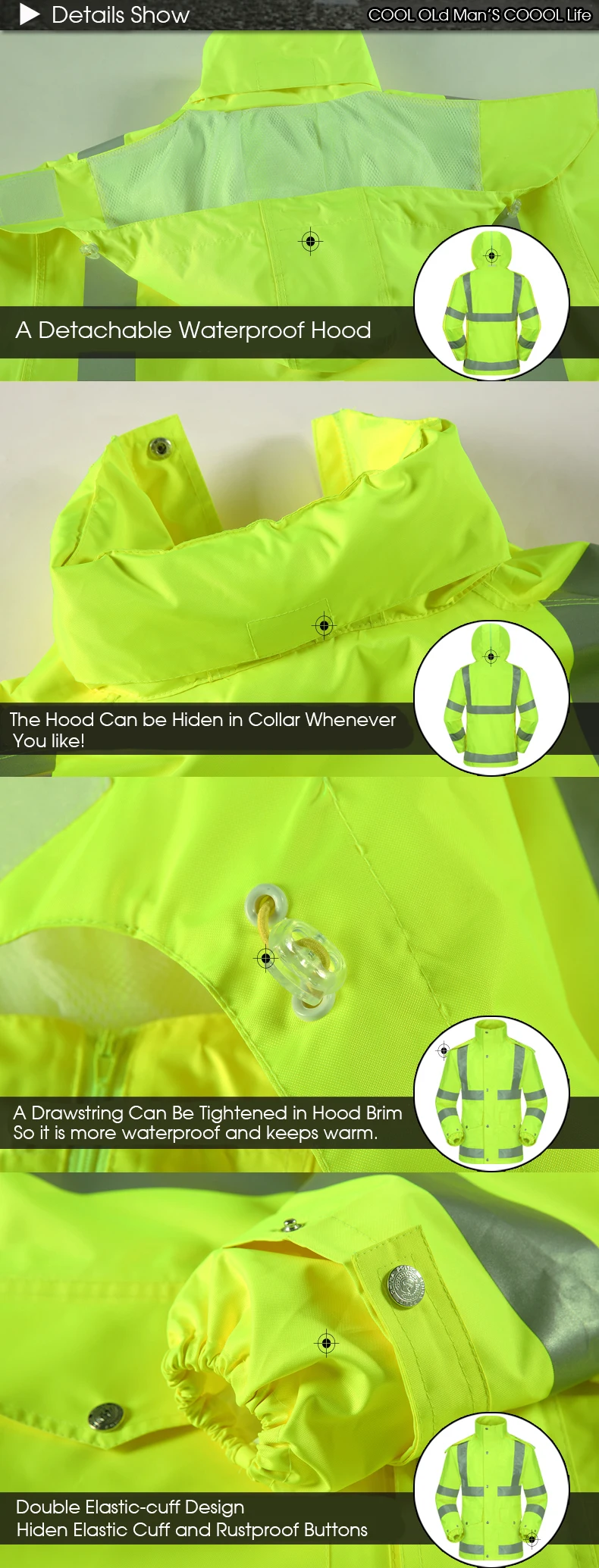Plus Size Men Women Cycling Motorcycle Rain Coat Pants Suits 15