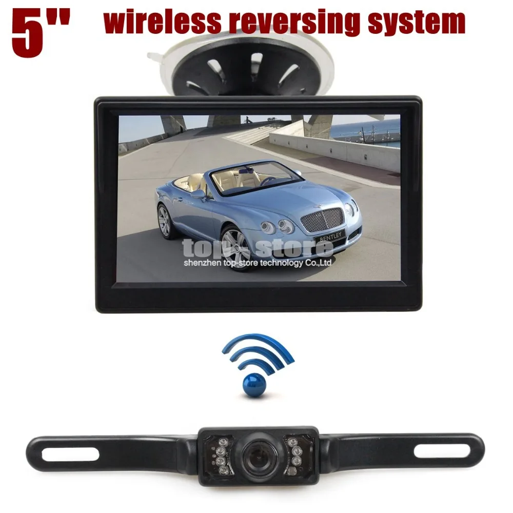 Wireless Car Van Truck Parking IR Night Vision Reversing Camera + 5
