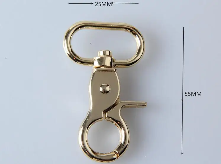 

1 inch(25mm) light gold trigger snap for bag, hardware accessories, handbag hook swivel clasp Dog clip Hook Metal Clip Buckle
